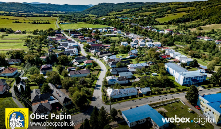 Obec Papín - dronové zábery